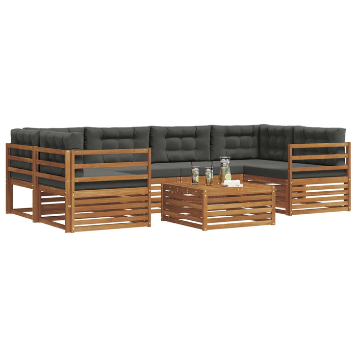Set de canapele de exterior cu pernă 7 pcs Natural și Antracit WALTI