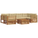 Set de canapele de exterior cu pernă 8 pcs Natural și Bej - WALTI WALTI