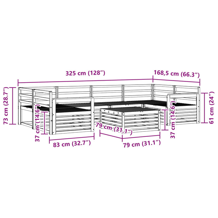 Set de canapele de exterior 7 pcs natural - WALTI WALTI