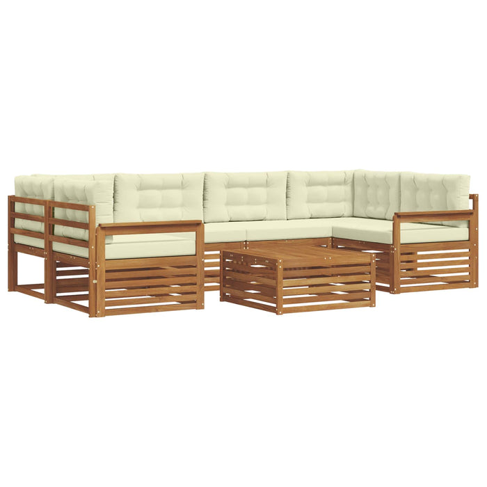 Set de canapele de exterior cu pernă 8 pcs Natural și Crem - WALTI WALTI