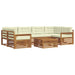Set de canapele de exterior cu pernă 8 pcs Natural și Crem - WALTI WALTI