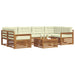 Set de canapele de exterior cu pernă 8 pcs Natural și Crem - WALTI WALTI