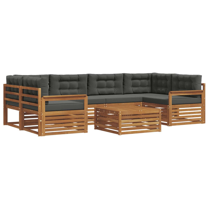 Set de canapele de exterior cu pernă 7 pcs Natural și Antracit WALTI