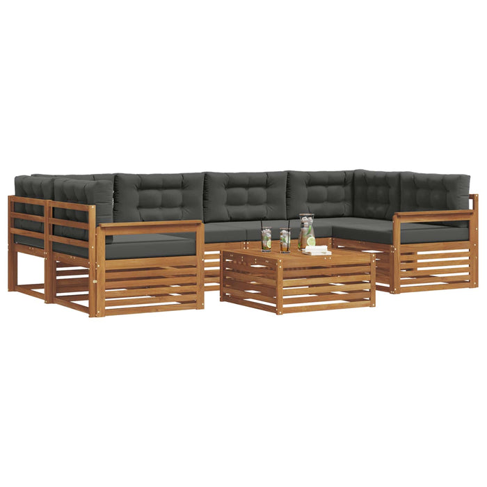 Set de canapele de exterior cu pernă 7 pcs Natural și Antracit WALTI
