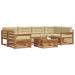 Set de canapele de exterior cu pernă 8 pcs Natural și Bej - WALTI WALTI
