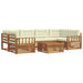 Set de canapele de exterior cu pernă 8 pcs Natural și Crem - WALTI WALTI