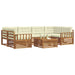 Set de canapele de exterior cu pernă 8 pcs Natural și Crem - WALTI WALTI