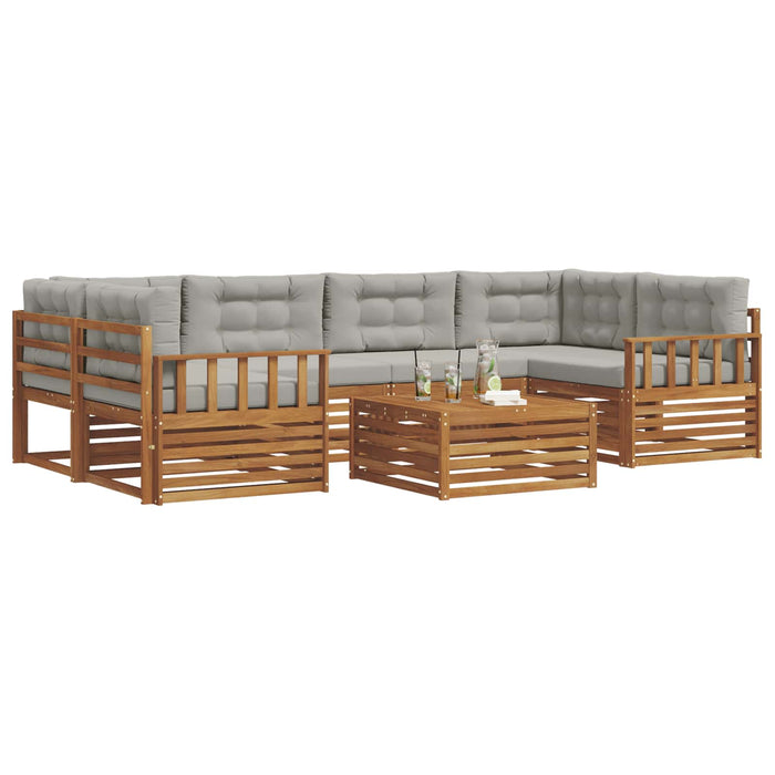 Set de canapele de exterior 21 pcs Gri natural și deschis - WALTI WALTI