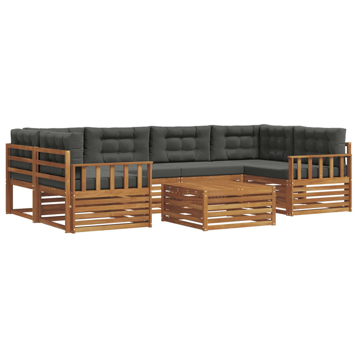 Set de canapele de exterior cu pernă 7 pcs Natural și Antracit WALTI