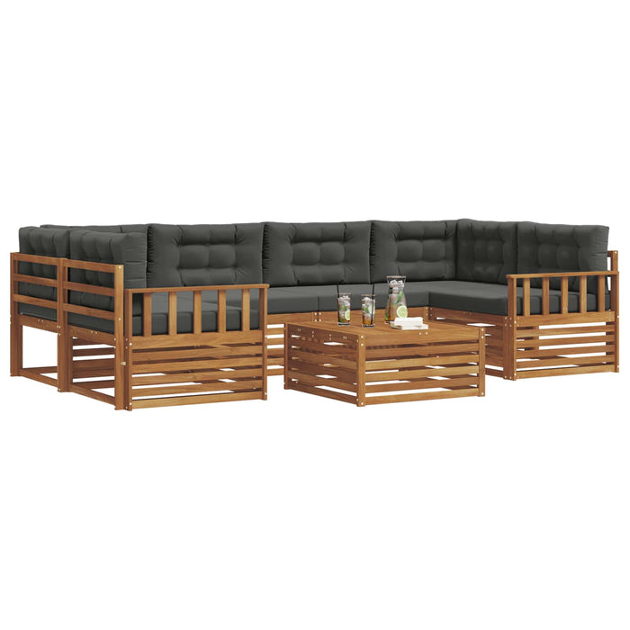 Set de canapele de exterior cu pernă 7 pcs Natural și Antracit WALTI