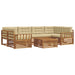 Set de canapele de exterior cu pernă 8 pcs Natural și Bej - WALTI WALTI