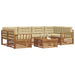 Set de canapele de exterior cu pernă 8 pcs Natural și Bej - WALTI WALTI