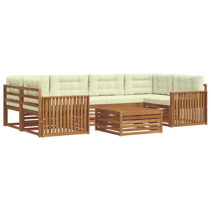 Set de canapele de exterior cu pernă 8 pcs Natural și Crem - WALTI WALTI