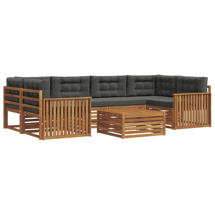 Set de canapele de exterior cu pernă 7 pcs Natural și Antracit WALTI