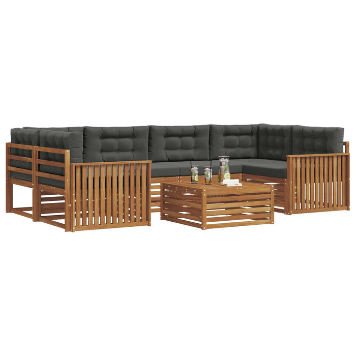 Set de canapele de exterior cu pernă 7 pcs Natural și Antracit WALTI