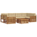 Set de canapele de exterior cu pernă 8 pcs Natural și Bej - WALTI WALTI