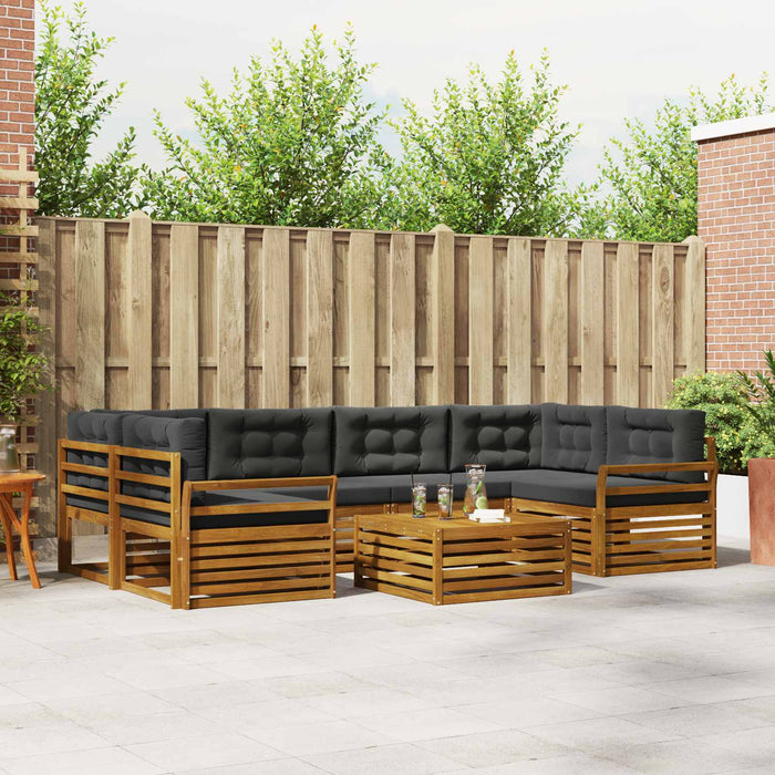 Set de canapele de exterior cu pernă 7 pcs Natural și Antracit WALTI