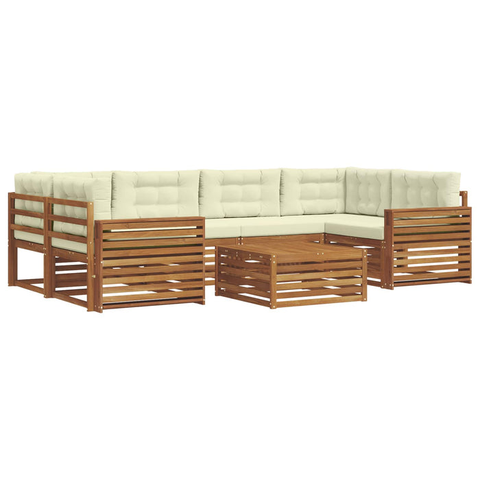 Set de canapele de exterior cu pernă 8 pcs Natural și Crem - WALTI WALTI