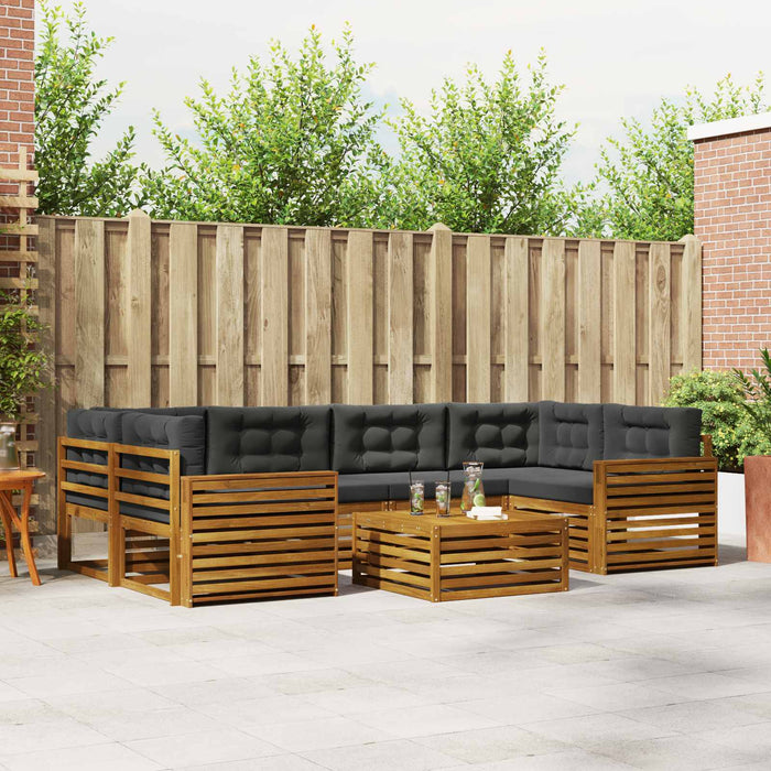 Set de canapele de exterior cu pernă 7 pcs Natural și Antracit WALTI