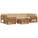 Set de canapele de exterior cu pernă 8 pcs Natural și Bej - WALTI WALTI