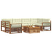 Set de canapele de exterior cu pernă 8 pcs Natural și Crem - WALTI WALTI