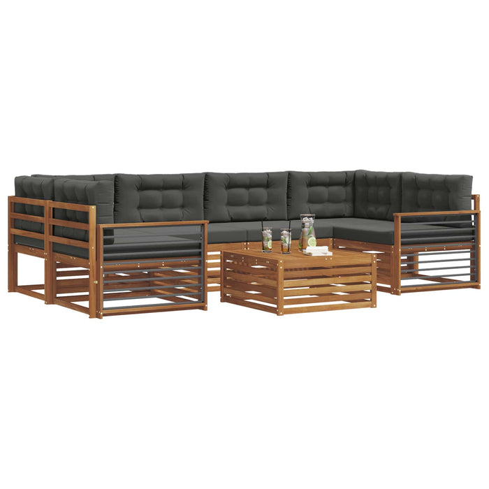Set de canapele de exterior cu pernă 7 pcs Natural și Antracit WALTI