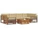 Set de canapele de exterior cu pernă 8 pcs Natural și Bej - WALTI WALTI
