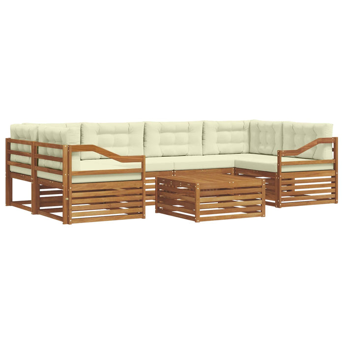 Set de canapele de exterior cu pernă 8 pcs Natural și Crem - WALTI WALTI