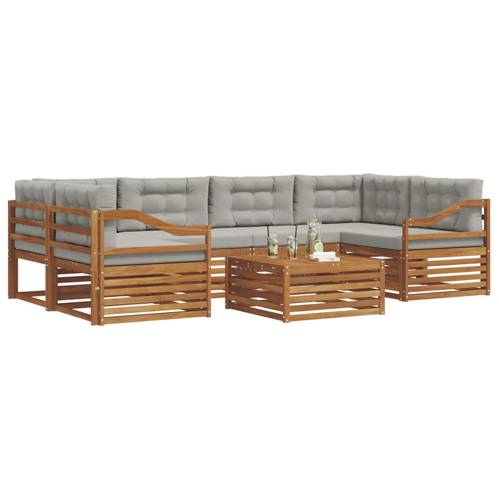 Set de canapele de exterior 21 pcs Gri natural și deschis - WALTI WALTI