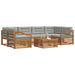 Set de canapele de exterior 21 pcs Gri natural și deschis - WALTI WALTI