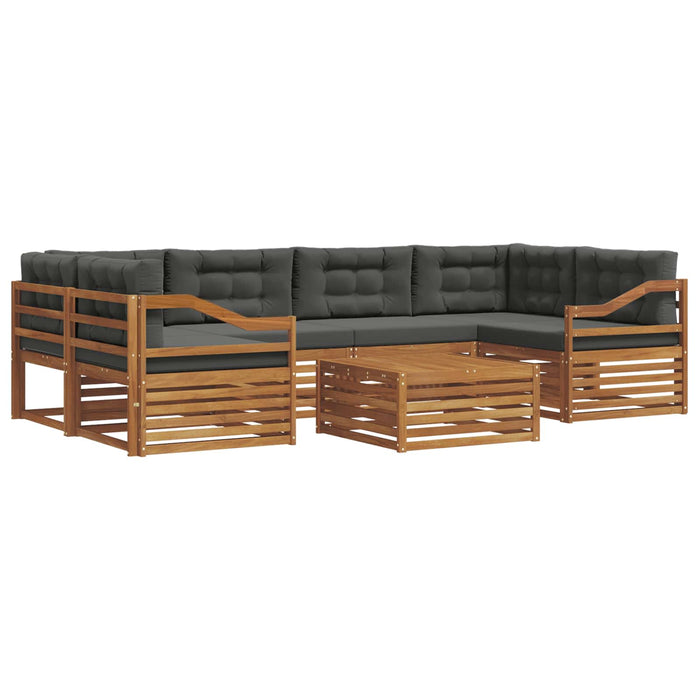 Set de canapele de exterior cu pernă 7 pcs Natural și Antracit WALTI