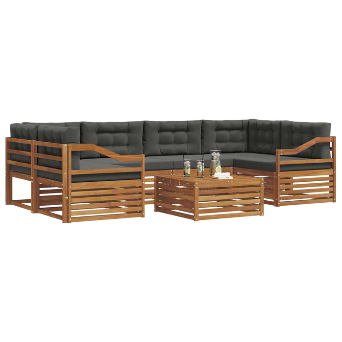 Set de canapele de exterior cu pernă 7 pcs Natural și Antracit WALTI