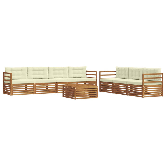 Set de canapele de exterior cu pernă 8 pcs Natural și Crem - WALTI WALTI