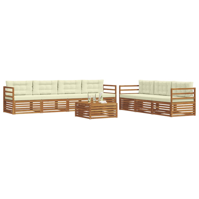 Set de canapele de exterior cu pernă 8 pcs Natural și Crem - WALTI WALTI