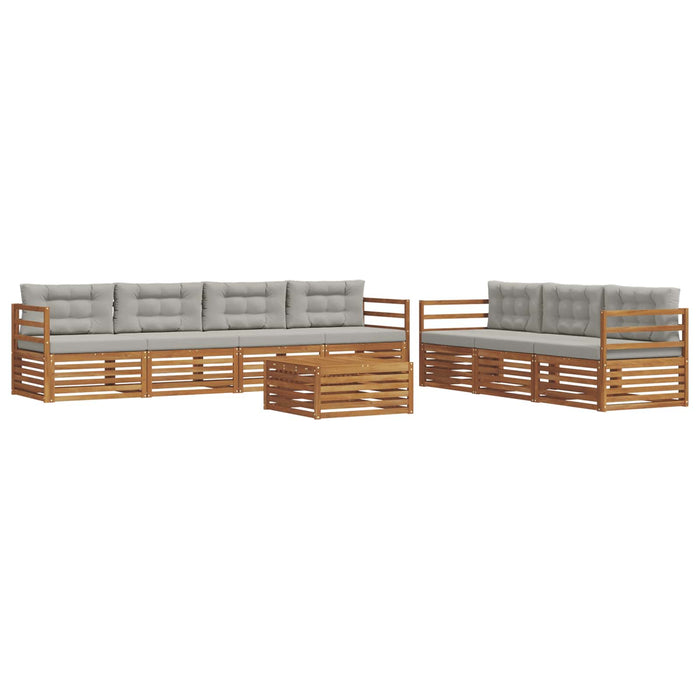 Set de canapele de exterior 8 pcs Gri natural și deschis - WALTI WALTI
