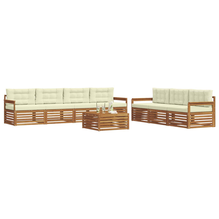 Set de canapele de exterior cu pernă 8 pcs Natural și Crem - WALTI WALTI