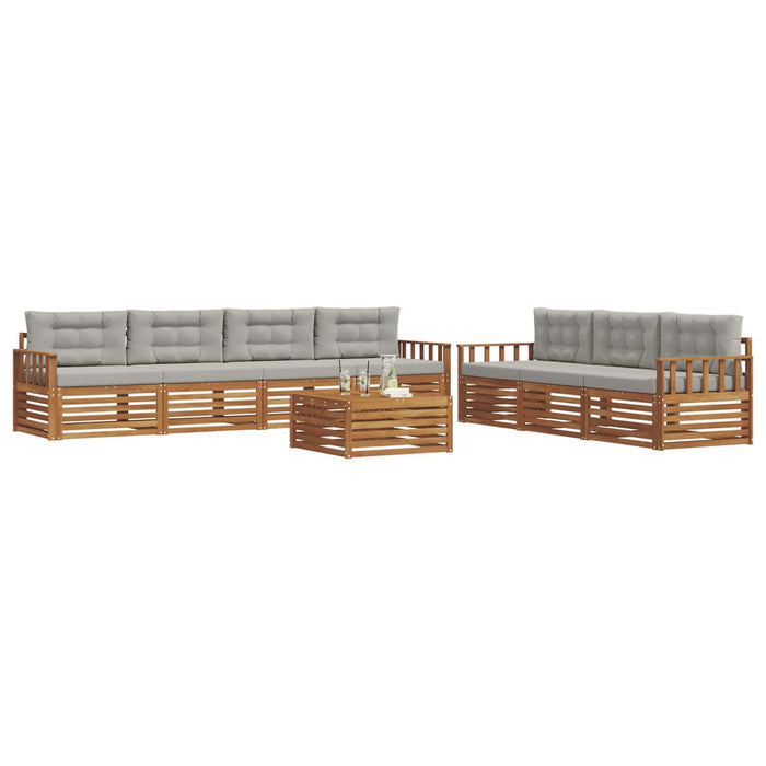 Set de canapele de exterior 8 pcs Gri natural și deschis - WALTI WALTI
