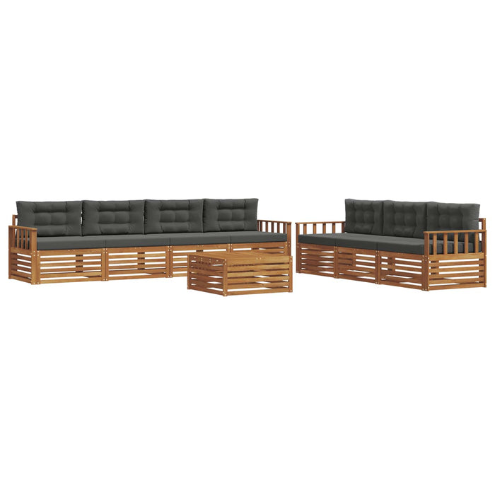 Set de canapele de exterior cu pernă 8 pcs Natural și Antracit WALTI