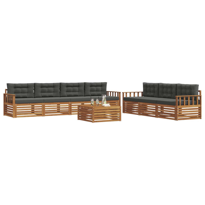 Set de canapele de exterior cu pernă 8 pcs Natural și Antracit WALTI