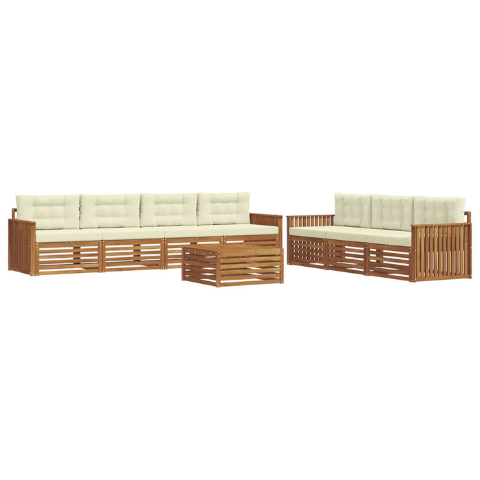 Set de canapele de exterior cu pernă 8 pcs Natural și Crem - WALTI WALTI