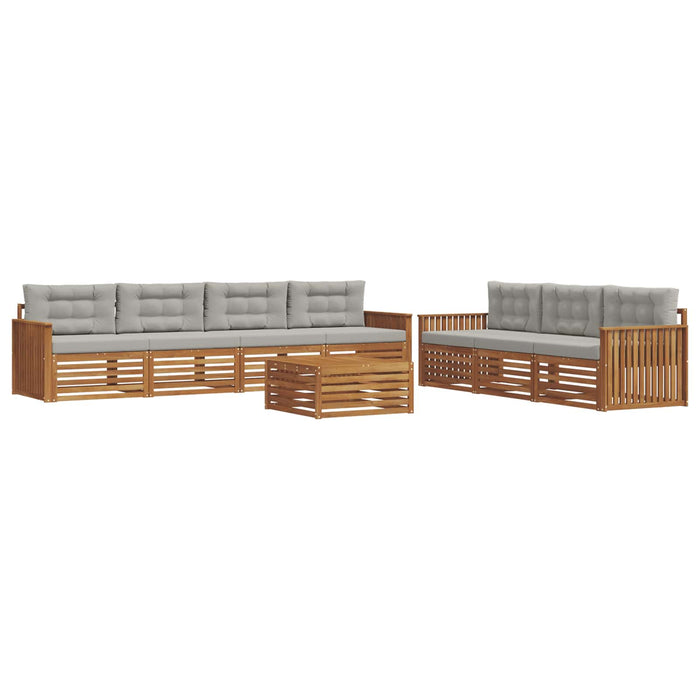 Set de canapele de exterior 8 pcs Gri natural și deschis - WALTI WALTI
