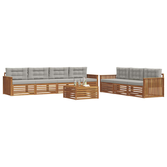 Set de canapele de exterior 8 pcs Gri natural și deschis - WALTI WALTI