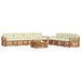 Set de canapele de exterior cu pernă 8 pcs Natural și Crem - WALTI WALTI