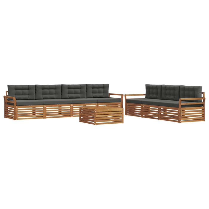 Set de canapele de exterior cu pernă 8 pcs Natural și Antracit WALTI