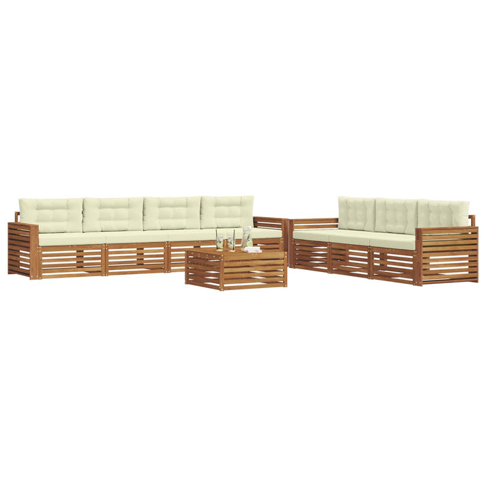 Set de canapele de exterior cu pernă 8 pcs Natural și Crem - WALTI WALTI
