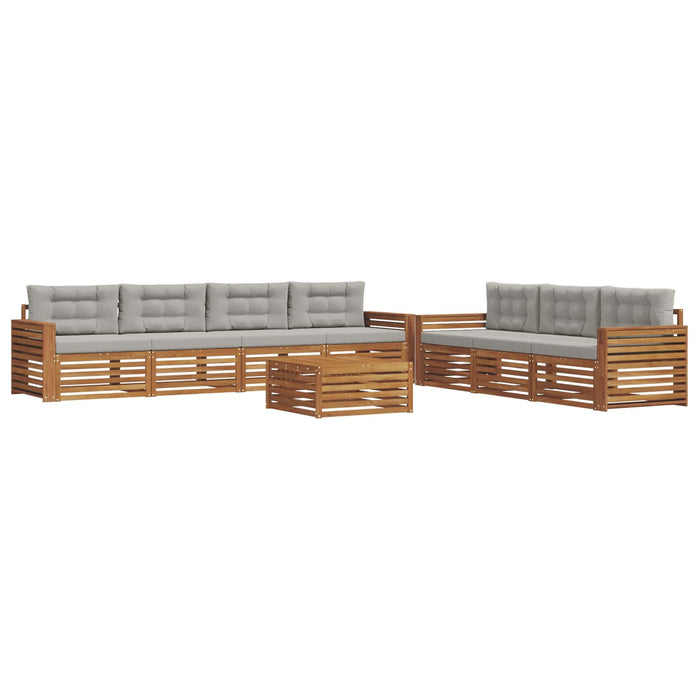 Set de canapele de exterior 8 pcs Gri natural și deschis - WALTI WALTI