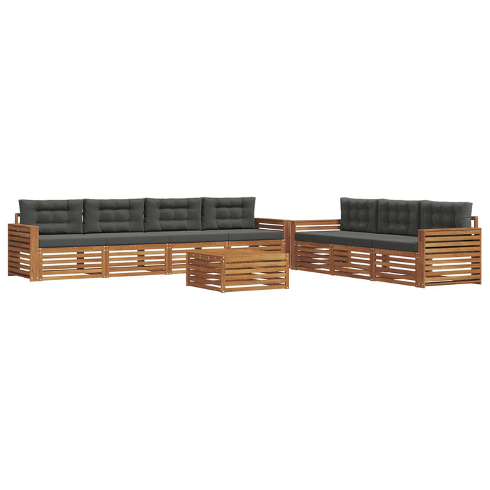 Set de canapele de exterior cu pernă 8 pcs Natural și Antracit WALTI