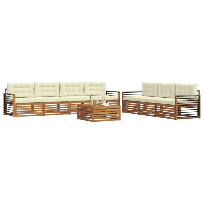 Set de canapele de exterior cu pernă 8 pcs Natural și Crem - WALTI WALTI