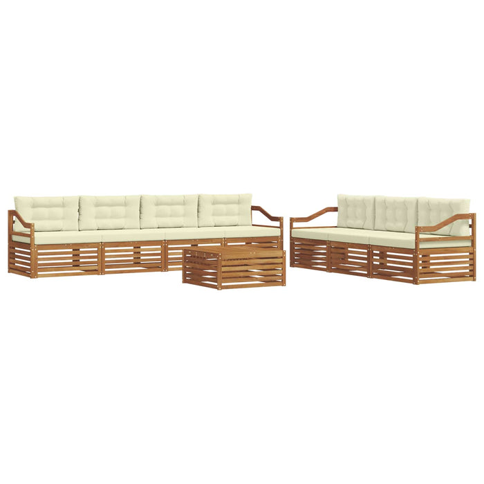 Set de canapele de exterior cu pernă 8 pcs Natural și Crem - WALTI WALTI