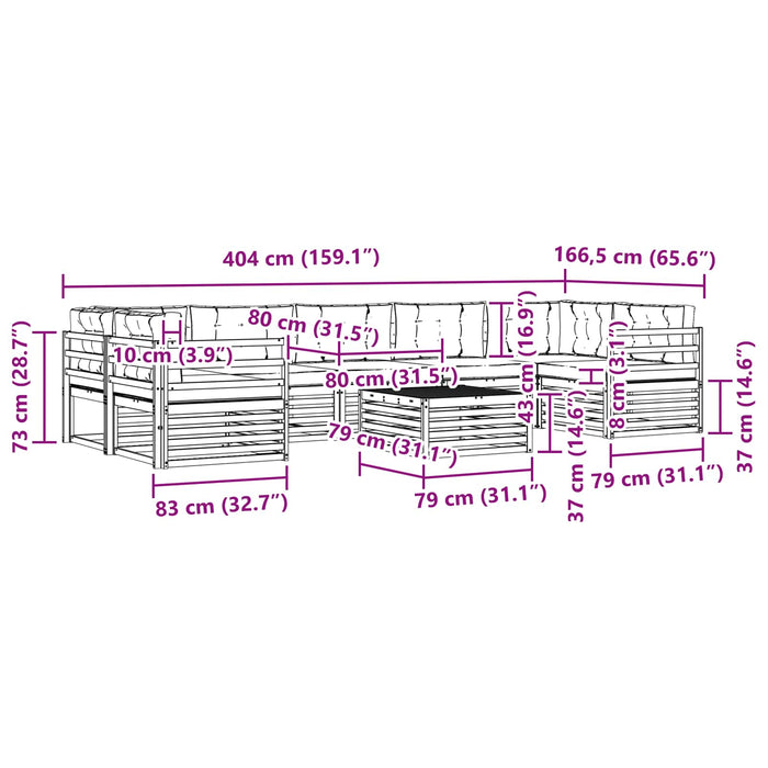 Set de canapele de exterior 24 pcs Gri natural și deschis - WALTI WALTI